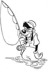plansa de colorat goofy #17