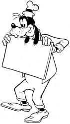 plansa de colorat goofy #1