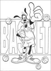 plansa de colorat goofy #2