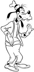 plansa de colorat goofy #4
