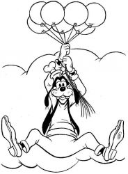 plansa de colorat goofy #6