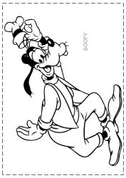 plansa de colorat goofy #7