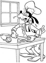 plansa de colorat goofy #9