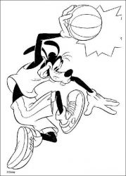 plansa de colorat goofy #10