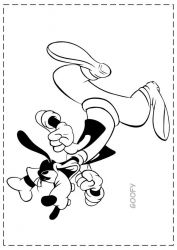 plansa de colorat goofy #11