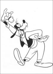 plansa de colorat goofy #12