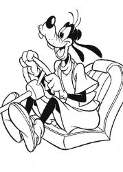plansa de colorat goofy #13