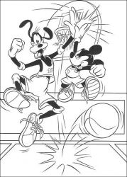 plansa de colorat goofy #14