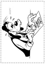 plansa de colorat goofy #17