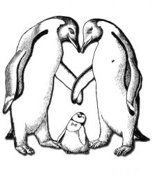 plansa de colorat happy feet #3