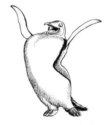 plansa de colorat happy feet #4