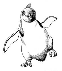 plansa de colorat happy feet #6