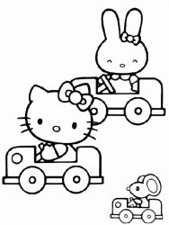 plansa de colorat hello kitty #7