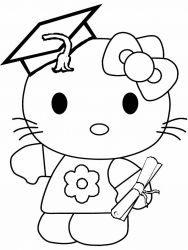 plansa de colorat hello kitty #9