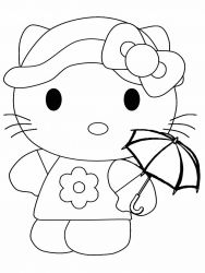 plansa de colorat hello kitty #10