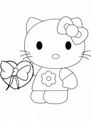 plansa de colorat hello kitty #14