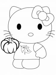 plansa de colorat hello kitty #16