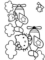 plansa de colorat hello kitty #18