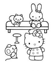 plansa de colorat hello kitty #21