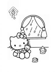 plansa de colorat hello kitty #6