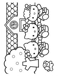 plansa de colorat hello kitty #10