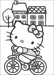 plansa de colorat hello kitty #12