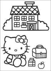 plansa de colorat hello kitty #14