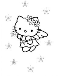 plansa de colorat hello kitty #15