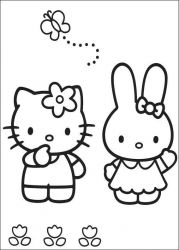 plansa de colorat hello kitty #21