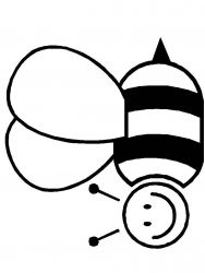 plansa de colorat insecte albinute #6