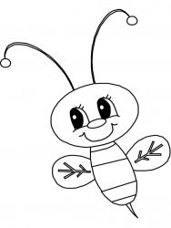 plansa de colorat insecte albinute #14