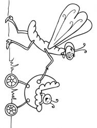 plansa de colorat insecte #10