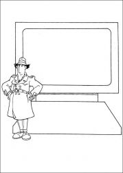 plansa de colorat inspector gadget #3