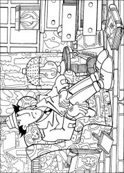 plansa de colorat inspector gadget #10