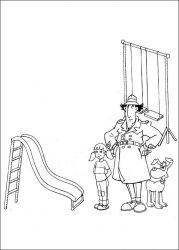 plansa de colorat inspector gadget #12