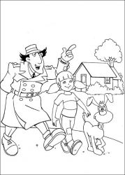 plansa de colorat inspector gadget #14