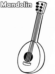 plansa de colorat instrumente muzicale #20