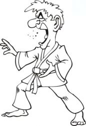 plansa de colorat judo #7