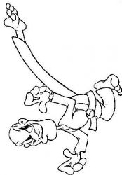 plansa de colorat judo #11