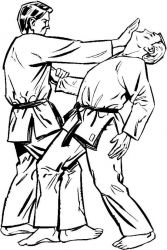 plansa de colorat judo #15