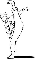 plansa de colorat judo #20