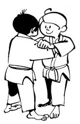 plansa de colorat judo #3