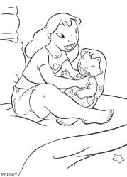 plansa de colorat lilo si stitch #11