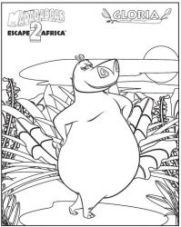 plansa de colorat madagascar #12