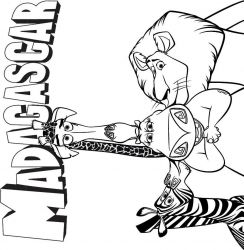 plansa de colorat madagascar #14
