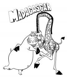 plansa de colorat madagascar #16