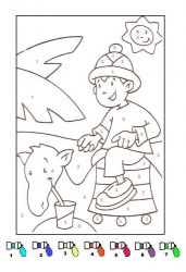 plansa de colorat matematica distractiva #9