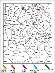 plansa de colorat matematica distractiva #13
