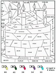 plansa de colorat matematica distractiva #14
