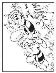 plansa de colorat maya the bee #7